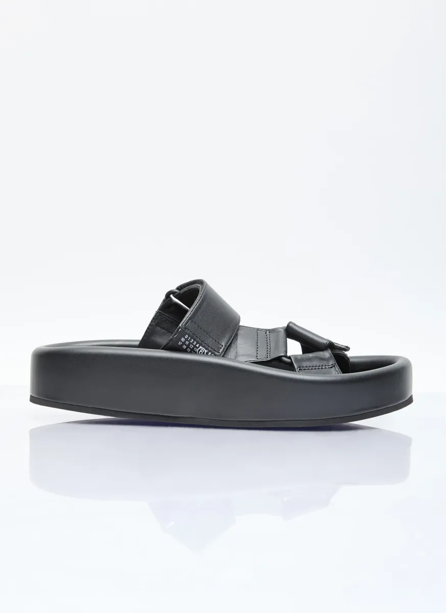 Webbing Slip-On Platform Sandals
