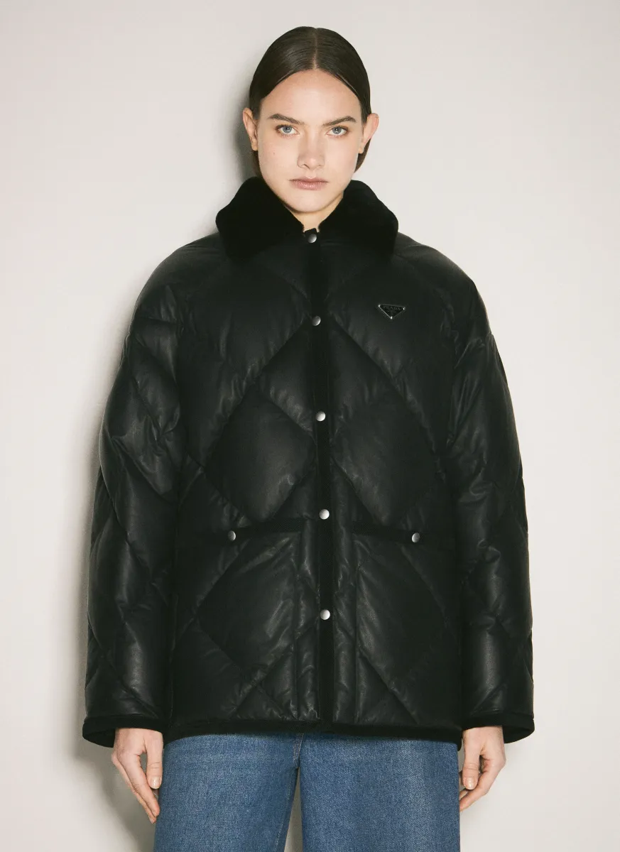 Quilted Nappa Leather Caban