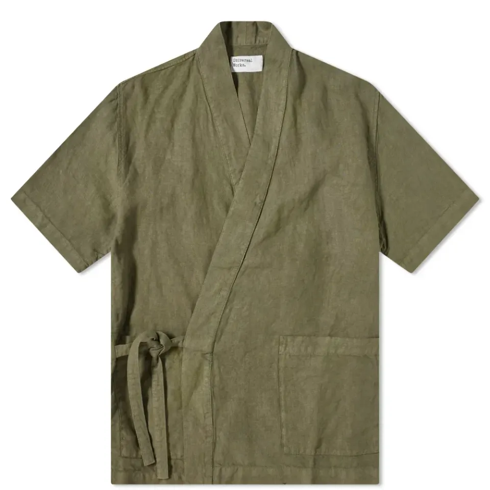 Short Sleeve Linen Kyoto Workshirt
