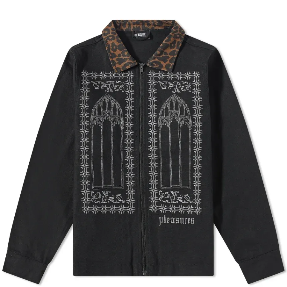 Friction Print Zip Work Jacket