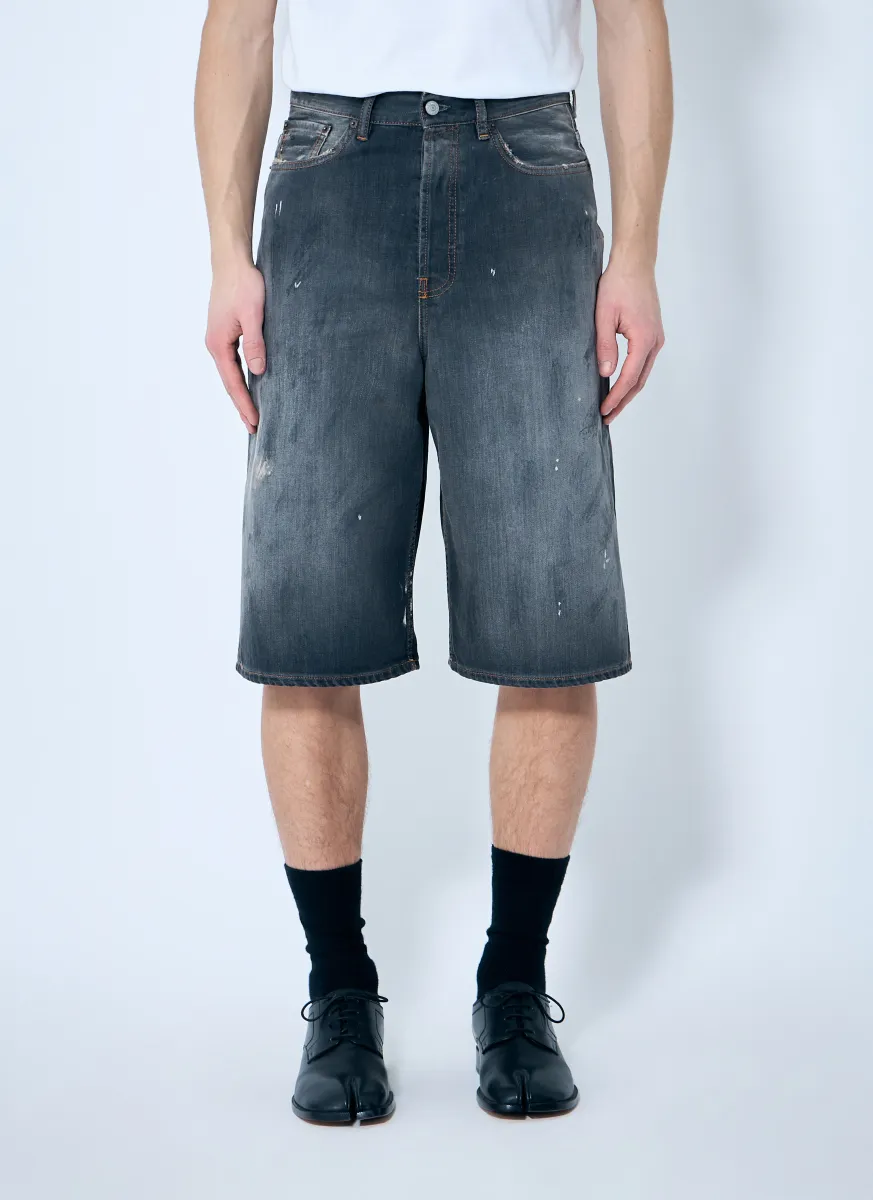 Distressed Denim Shorts