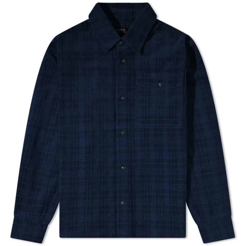 A.P.C. Basile Check Corduroy Overshirt