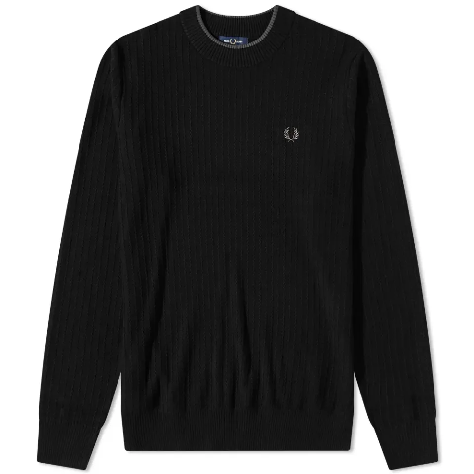 Textured Crew Neck Jumper