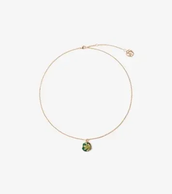 Frog Charm Necklace in Gold/multicolour