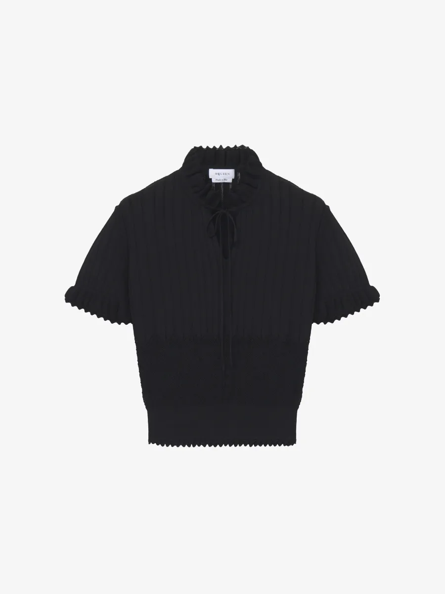 Pointelle Knit Top