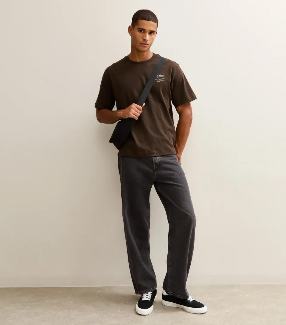 Men's Black Straight Leg Jeans