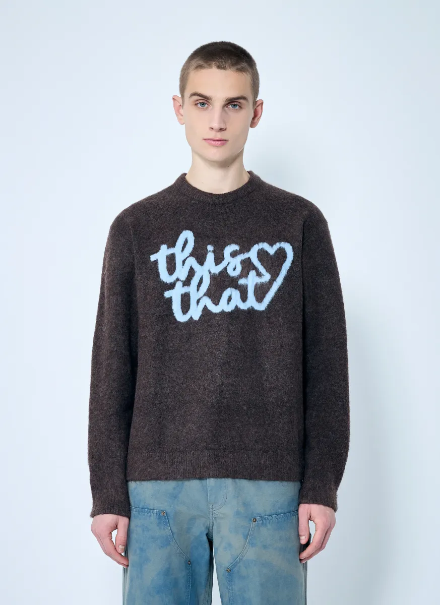 Heart Logo Knit Sweater
