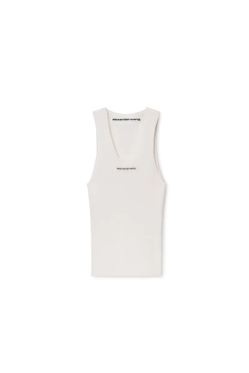 JACQUARD LOGO RACER TANK