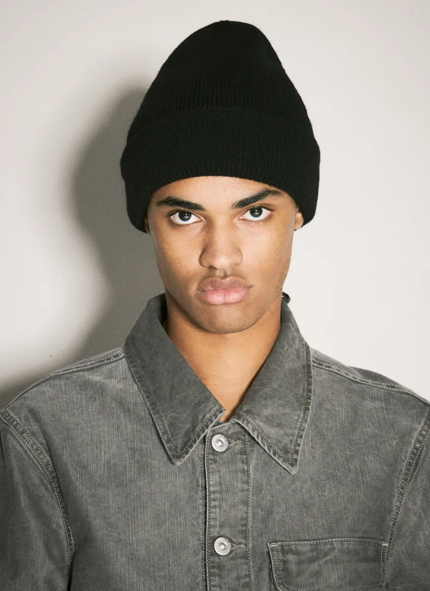 Wool Knit Beanie Hat