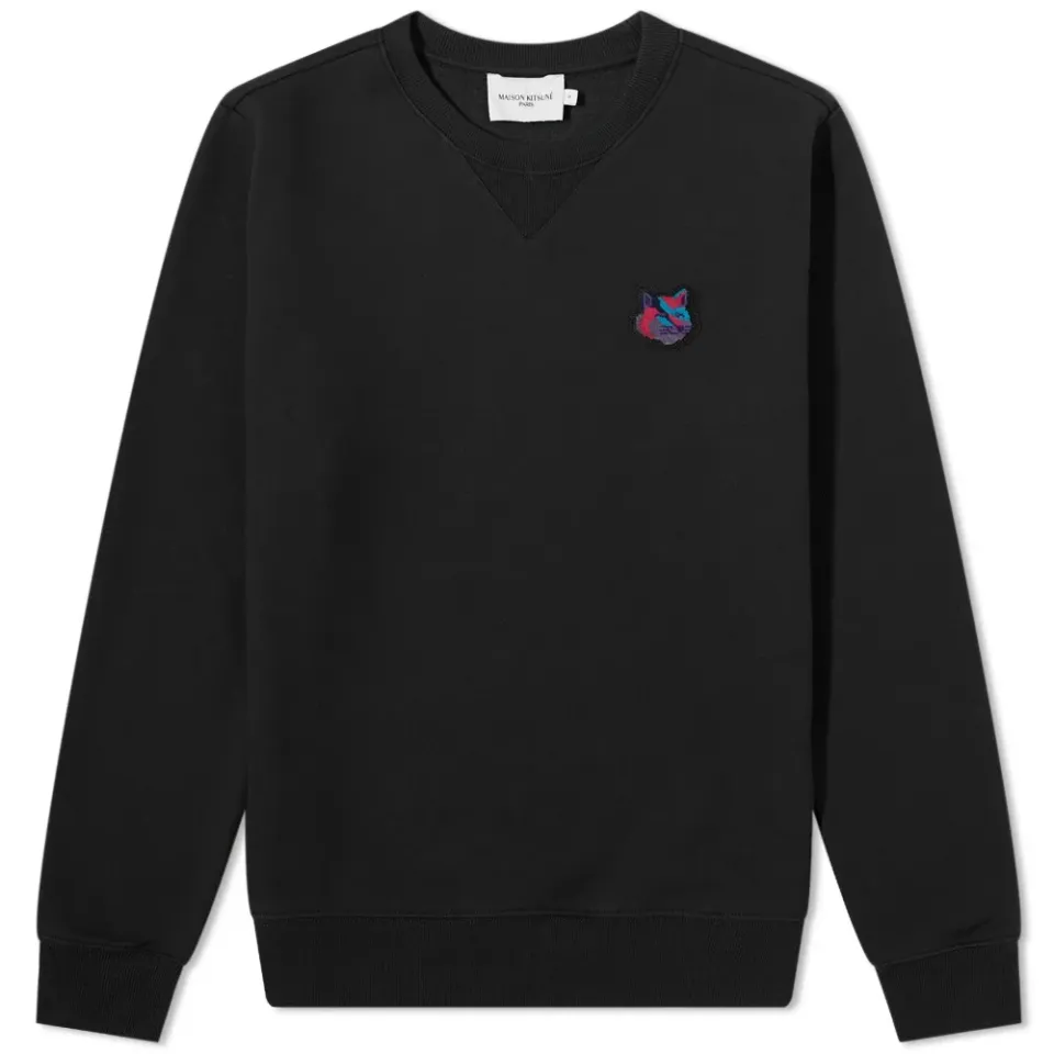 Maison Kitsuné Pixel Fox Head Patch Regular Crew Sweat
