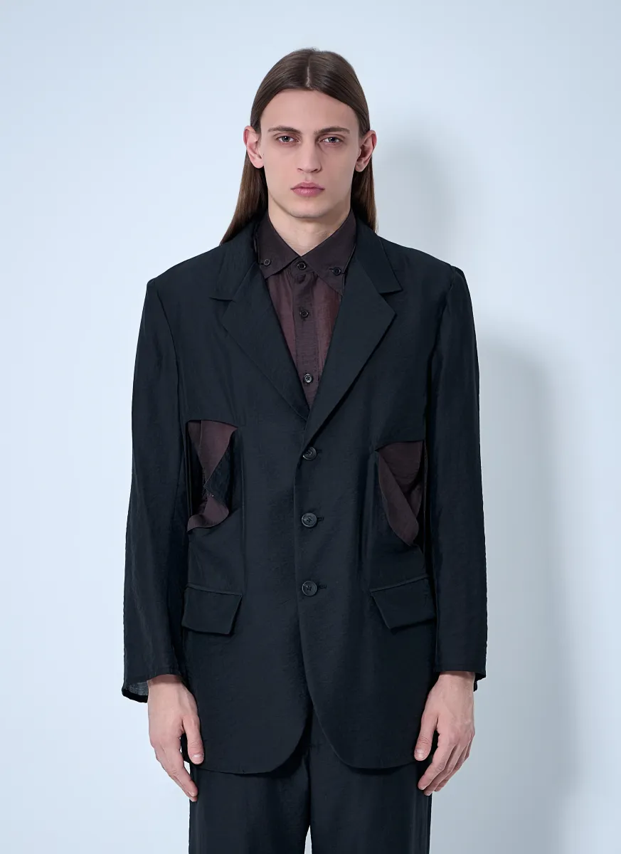 Cut-Off Single-Breasted Blazer