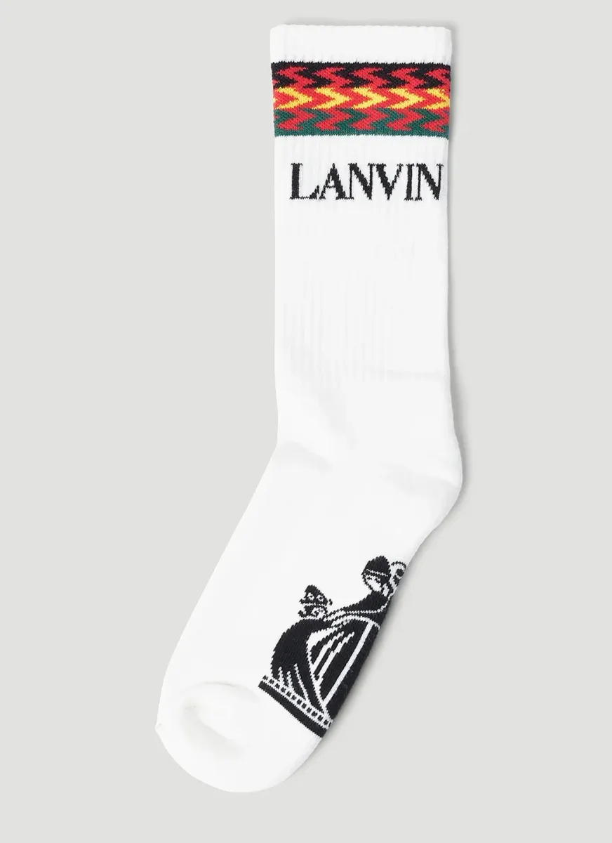 Logo Intarsia Socks