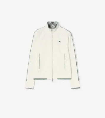 Nylon Cotton Tennis Jacket in Chalk white