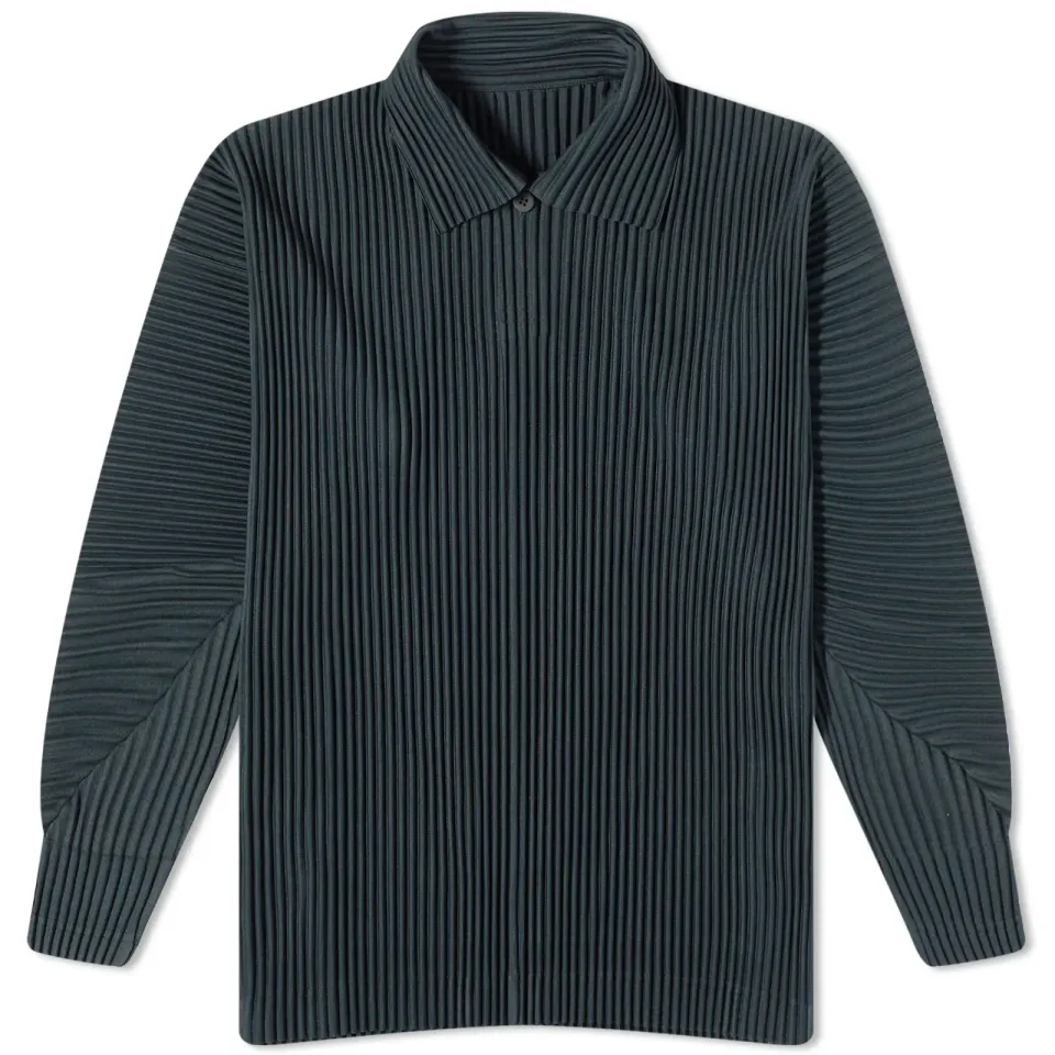 Pleated Polo Shirt