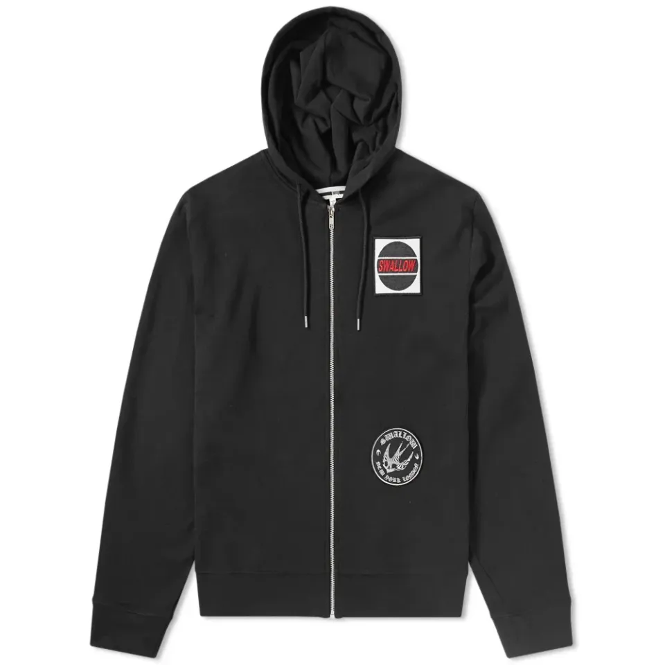McQ Alexander McQueen Big Zip Patch Hoody