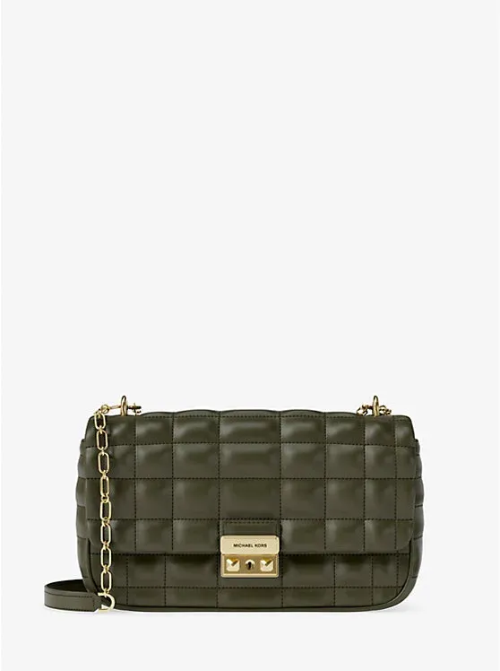 Tribeca Large Quilted Leather Shoulder Bag