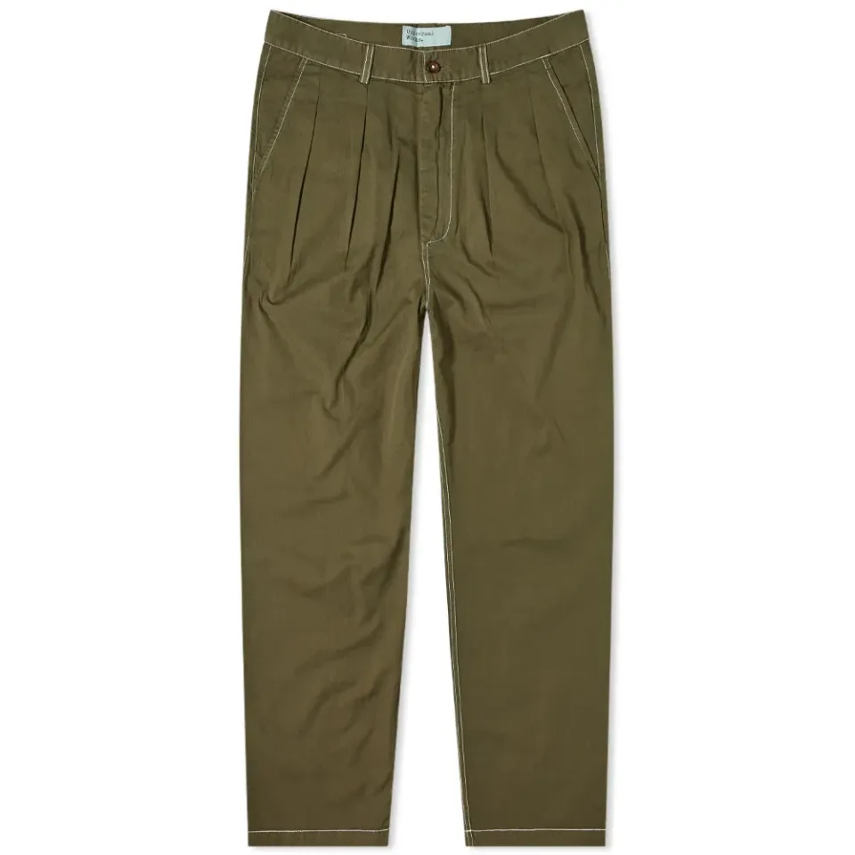 Fine Twill Double Pleat Pant