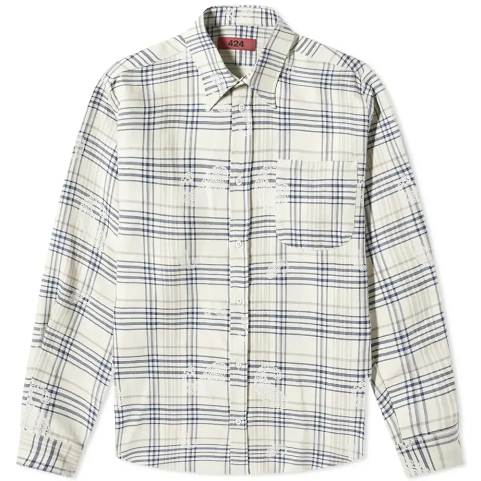 Paisley Printed Check Shirt