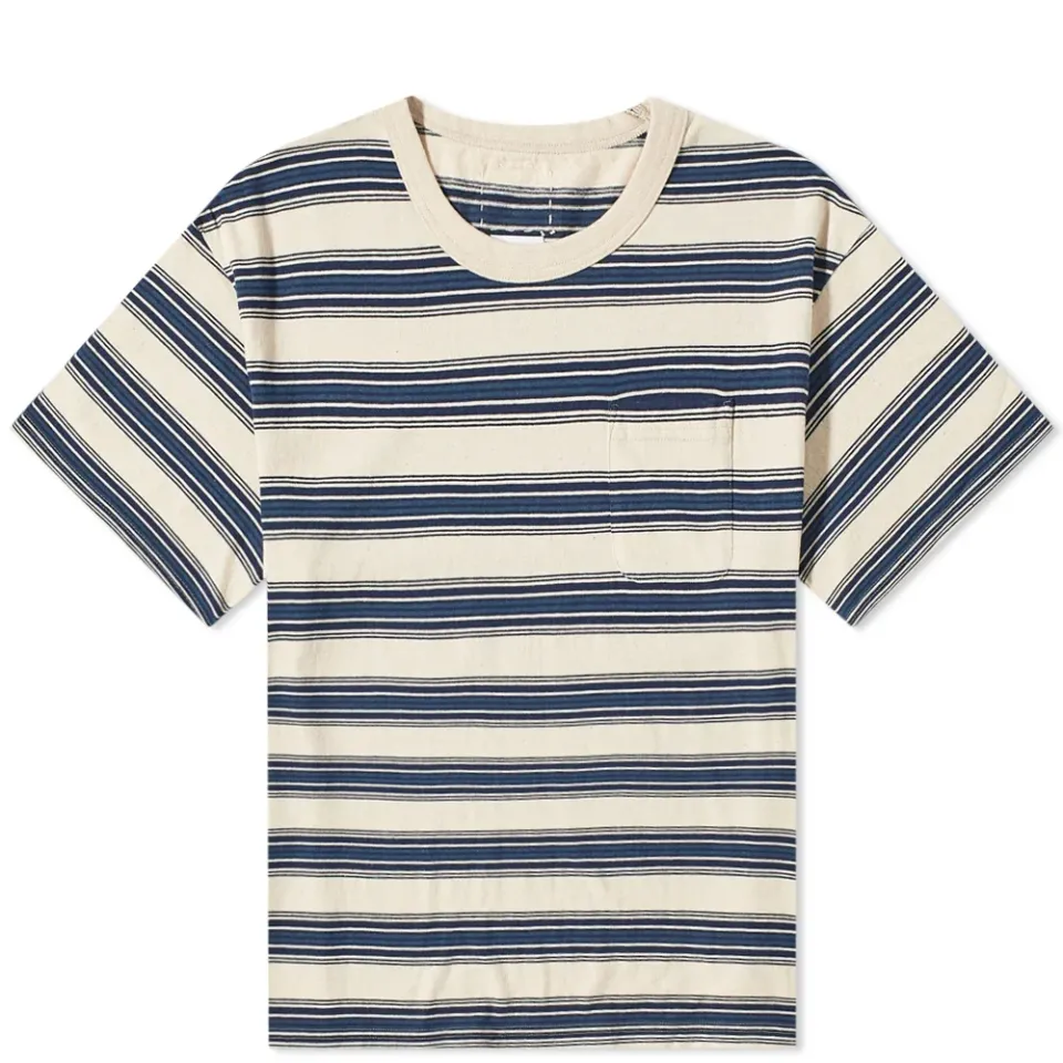 Border Striped Pocket Jumbo T-Shirt