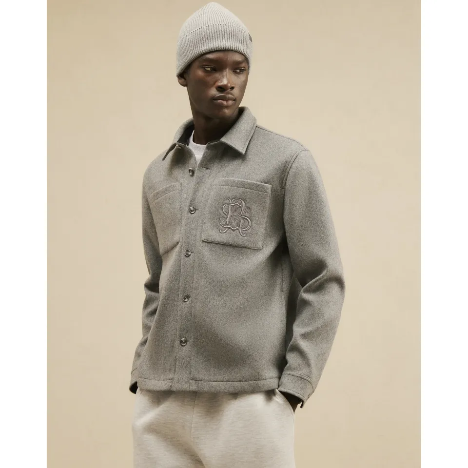 Embroidered Chest Pocket Overshirt