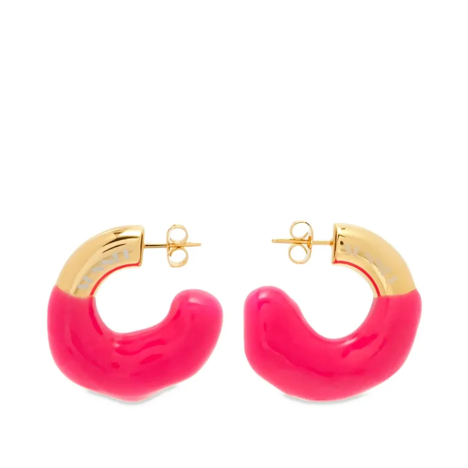 Rubberized Hoop Earring