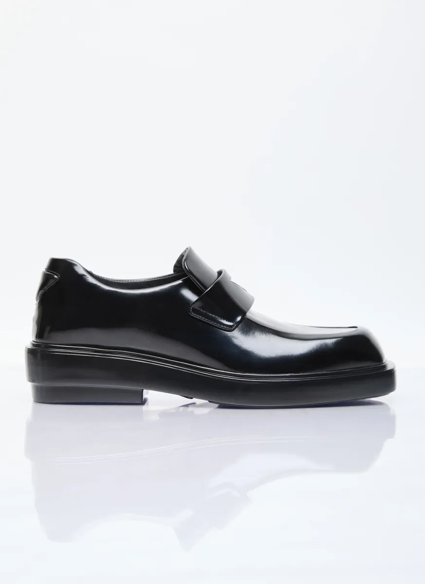 Brushed Leather Loafers