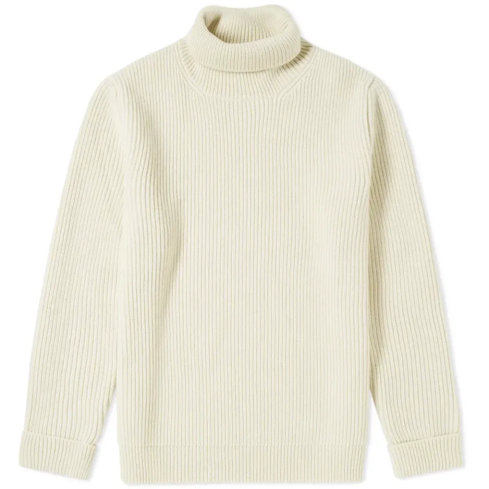 14 Rib Mock Neck Crew Knit