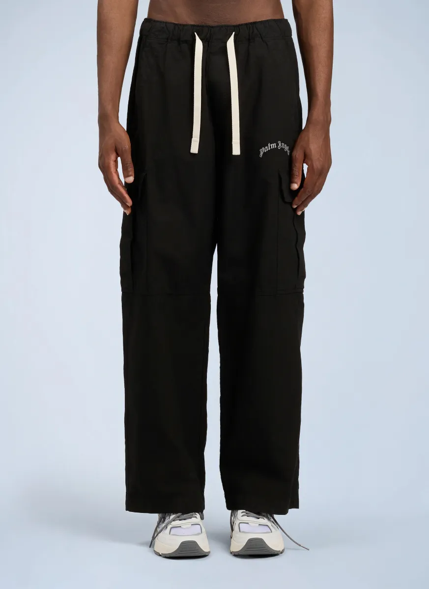 Curved Logo Loose Cargo Pants