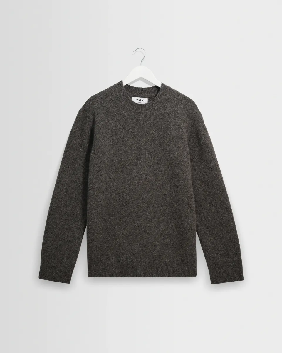 Wilde - Charcoal Fluffy Wool Crewneck