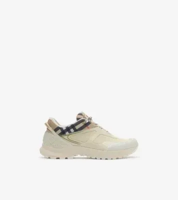 Check and Mesh Discover Sneakers​ in Tundra beige/sand beige