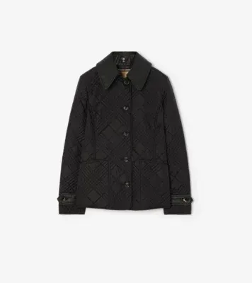 Quilted Nylon Fernleigh Jacket in Black