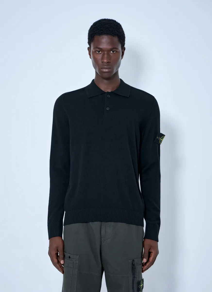 Long Sleeve Polo Knit