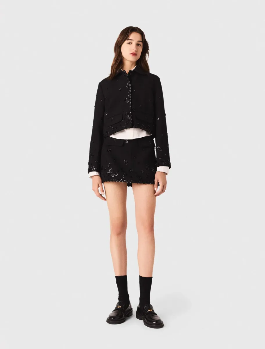Short embroidered jacket