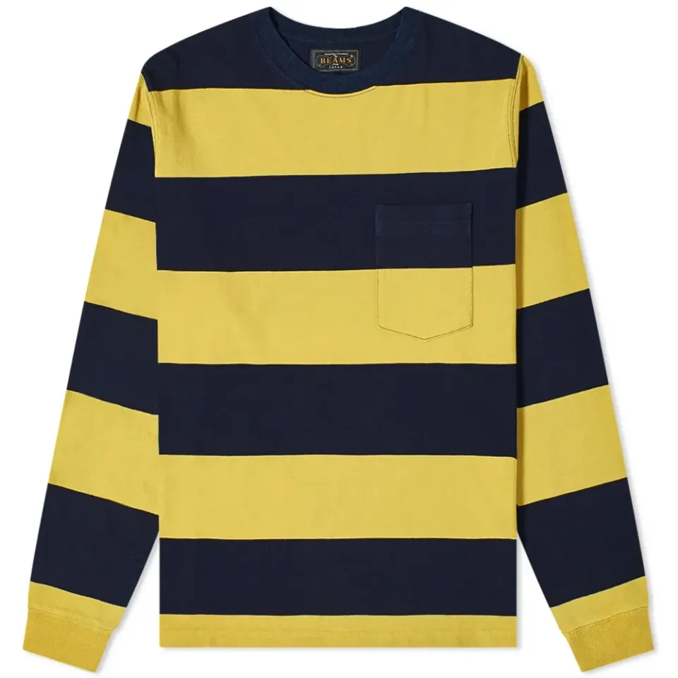 Long Sleeve Stripe Pocket T-Shirt