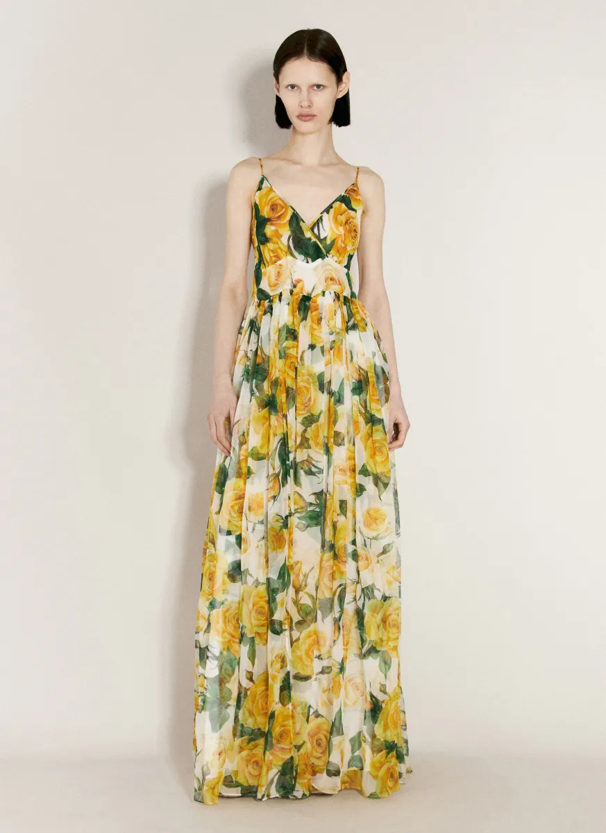Silk Chiffon Maxi Dress