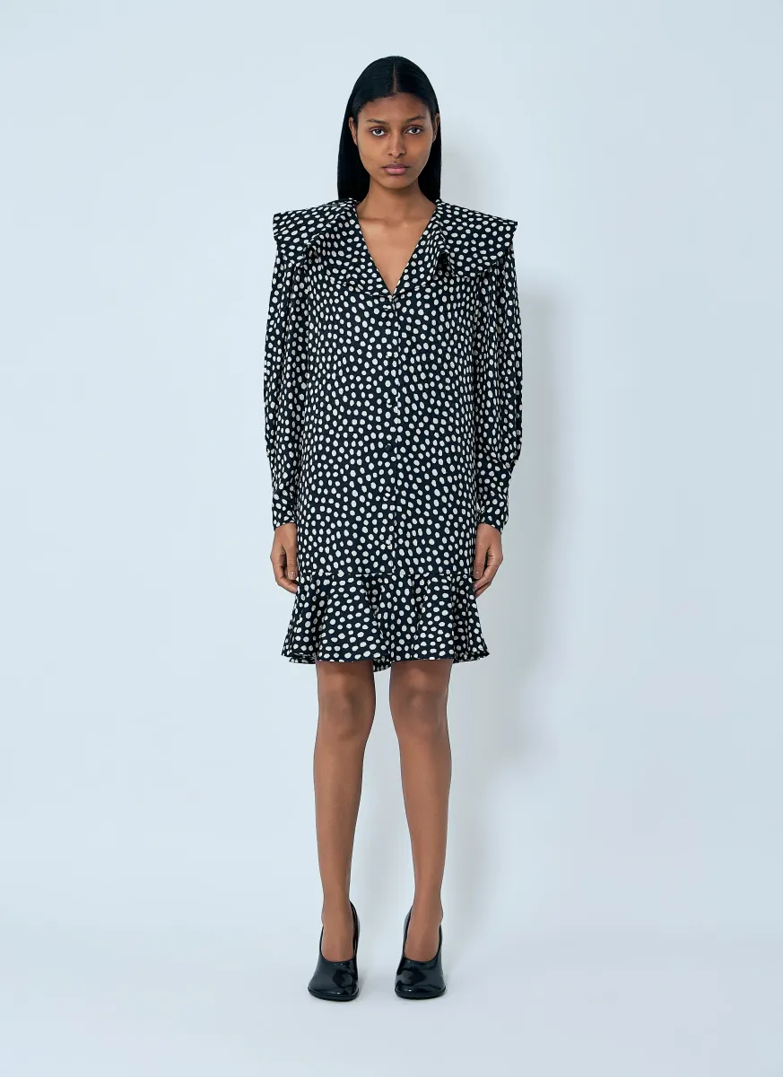 Polka-Dot Mini Dress