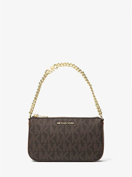 Jet Set Small Signature Logo Chain Pochette