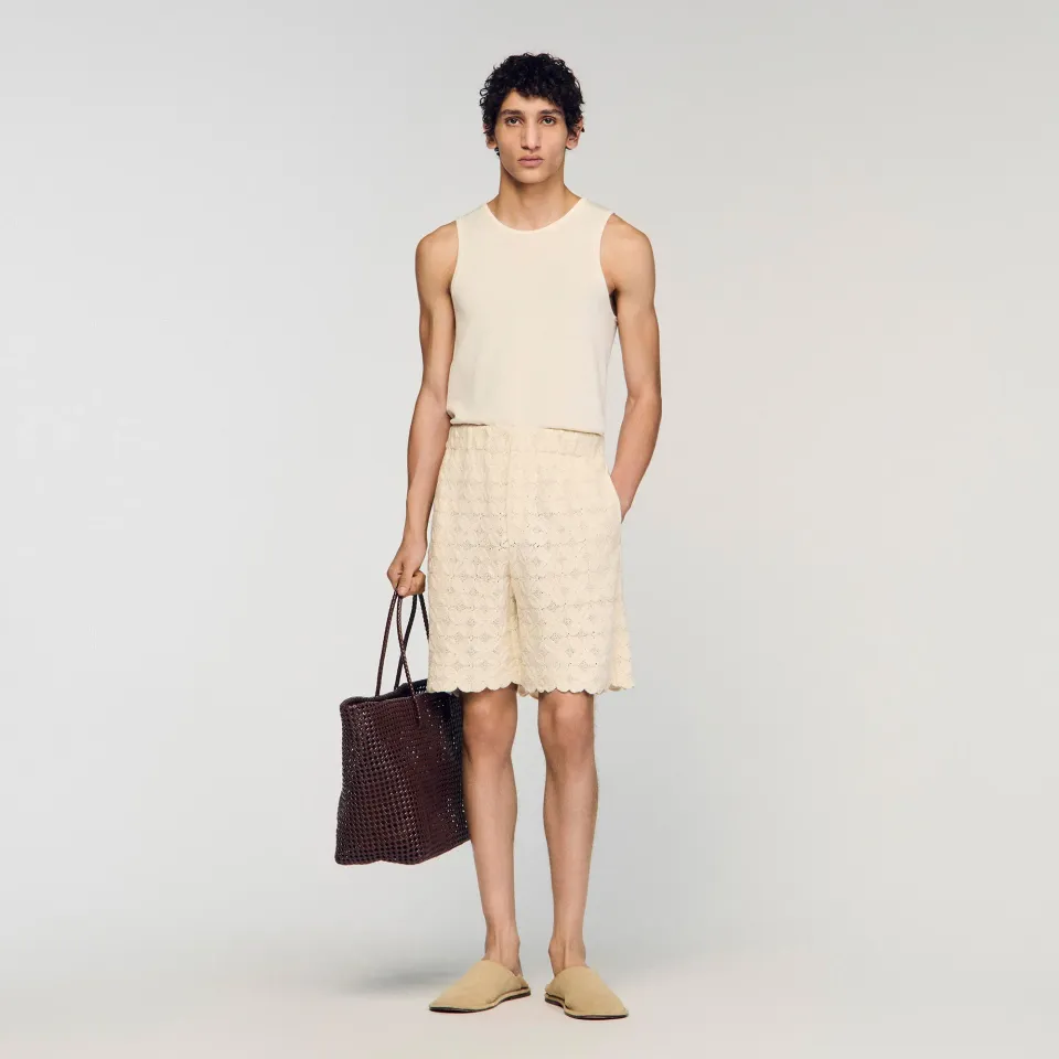 Broderie anglaise cotton shorts