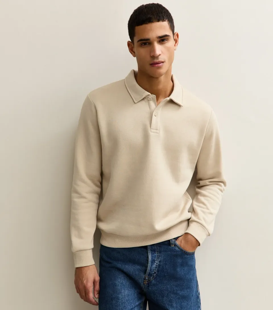 Women's Stone Polo Collar Sweatshirt