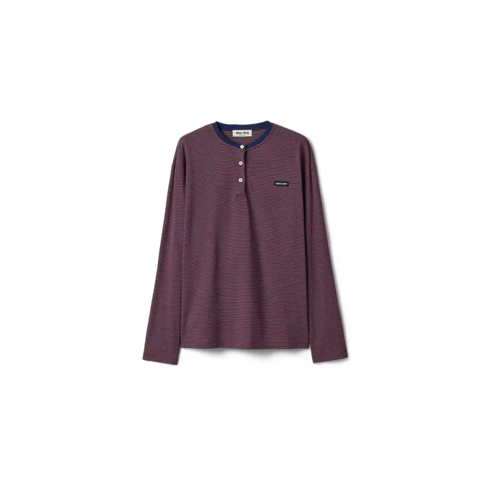 Striped jersey T-shirt