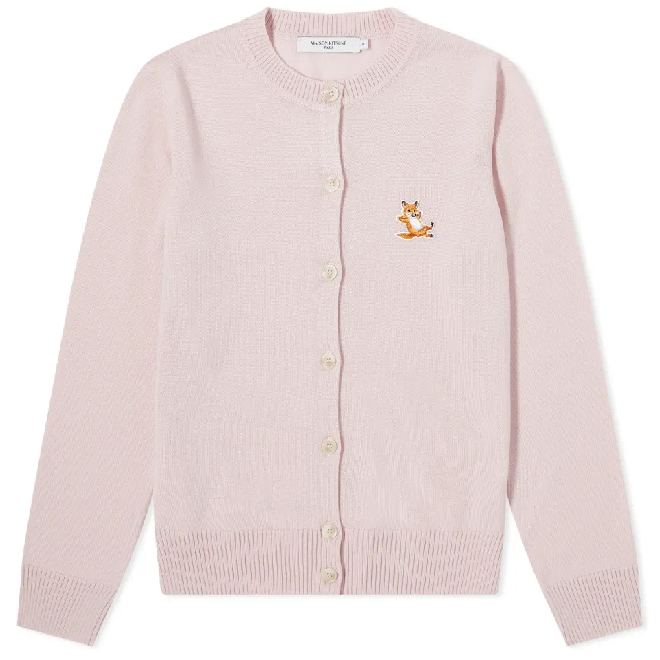 Chillax Fox Patch Adjusted R-Neck Cardigan