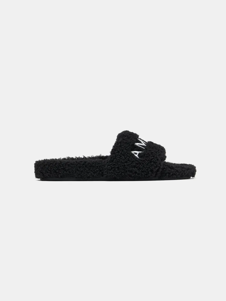 WOMEN - WOMEN'S AMIRI SHEARLING SLIDE - Black