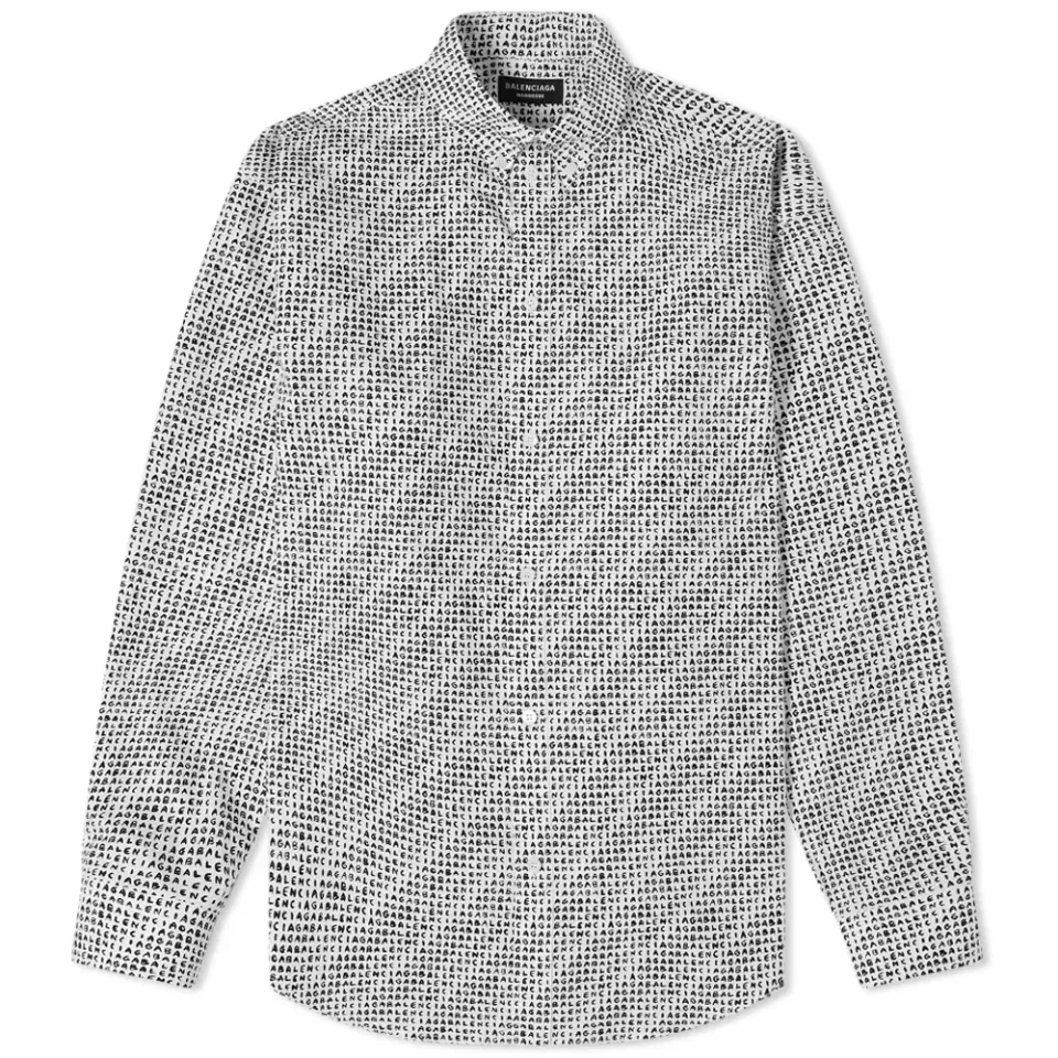 Hand Drawn Repeat Logo Shirt