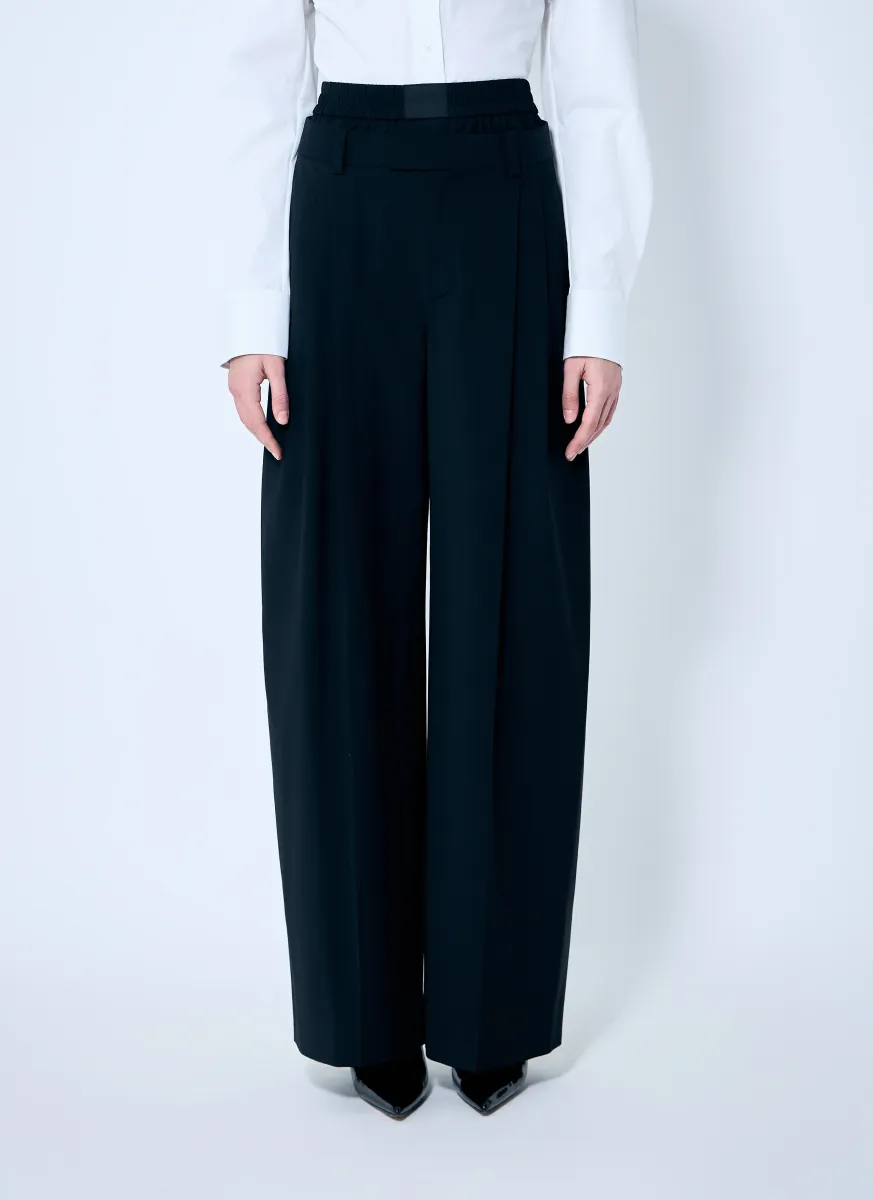 Pleated Pants With Boxer Waistband