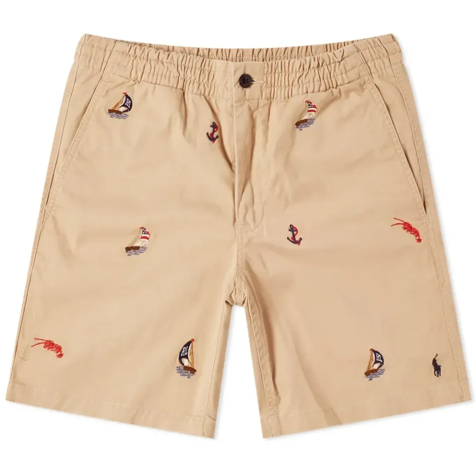 Embroidered Chino Short