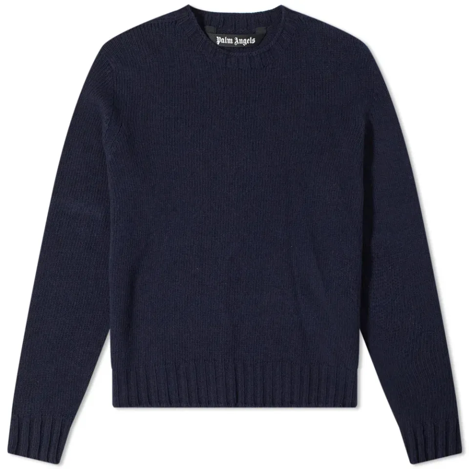 Curved Logo Crew Knit