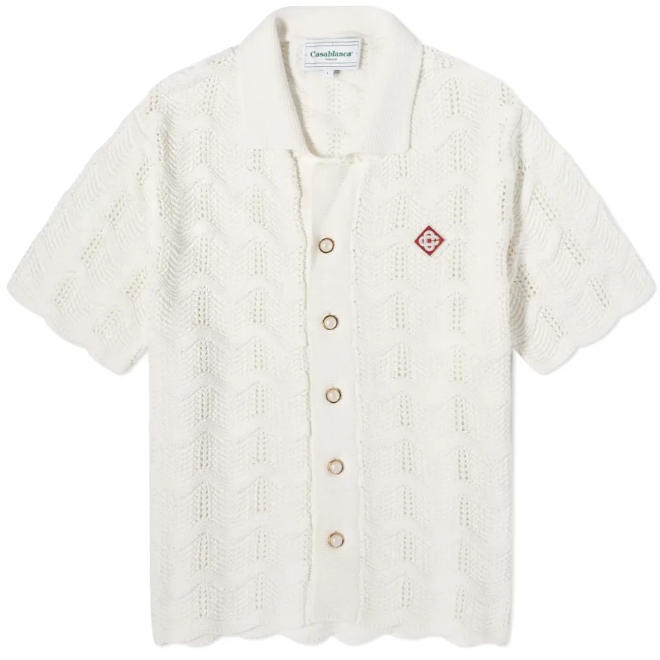 Wave Knit Short Sleeve Shirt