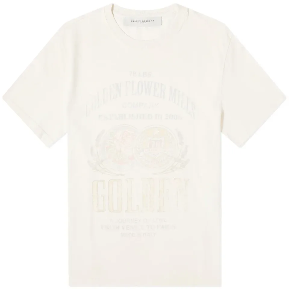 Gauze Flower Mills Print T-Shirt