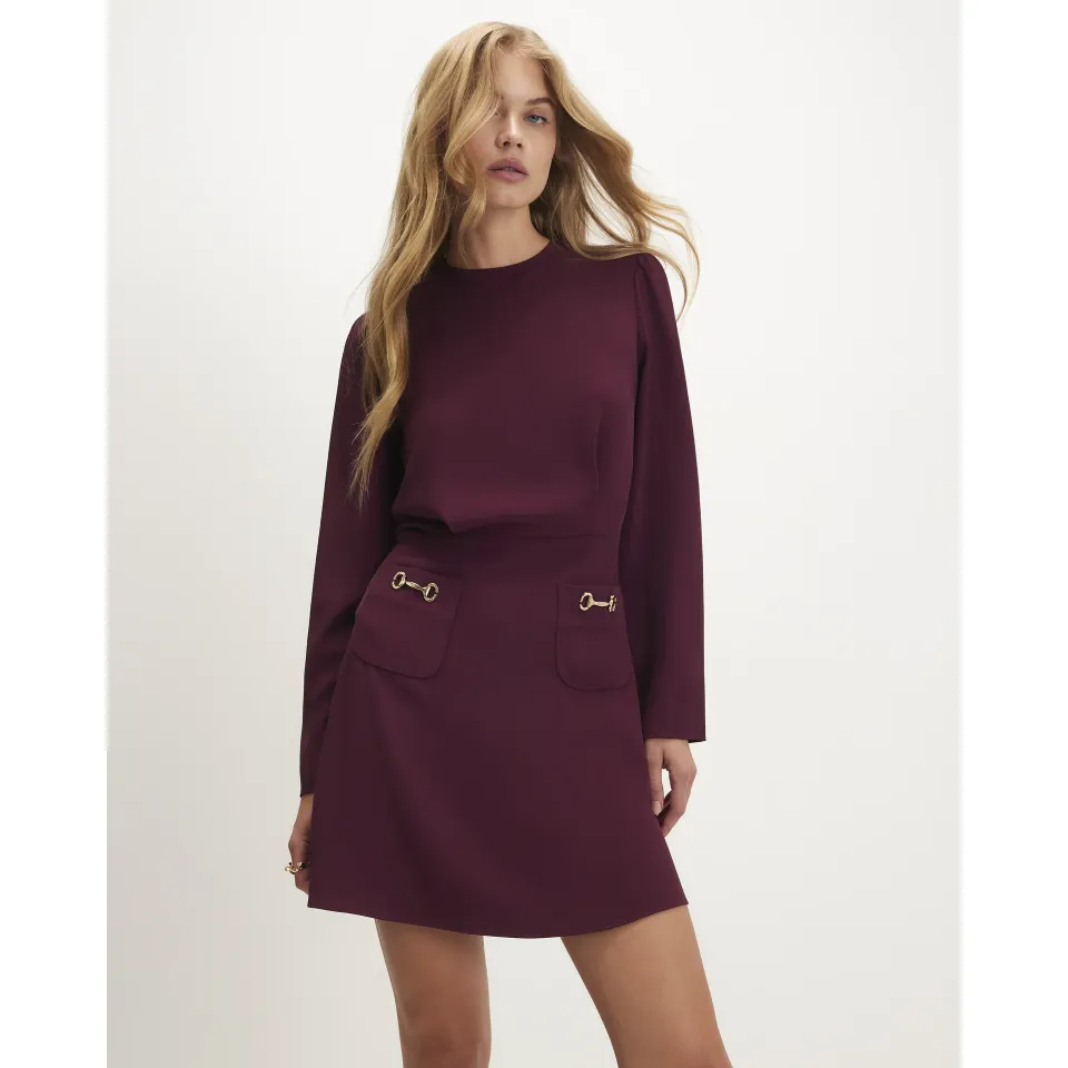 Snaffle Crepe Mini Dress