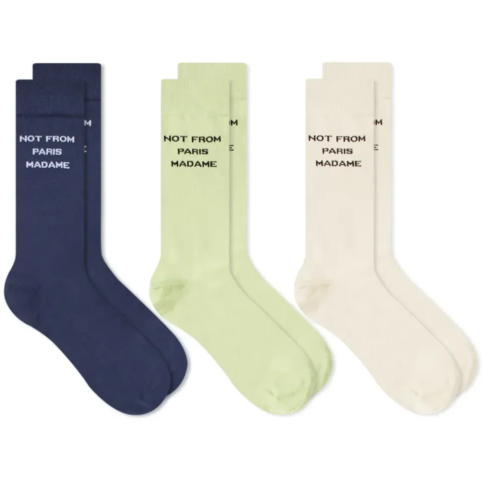 Slogan 3-Pack Sock